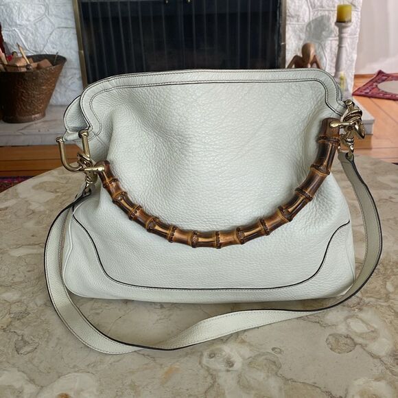 Authentic Gucci Diana XL Leather Bag Bamboo Handle & Leather Shoulder Strap - Picture 3 of 15